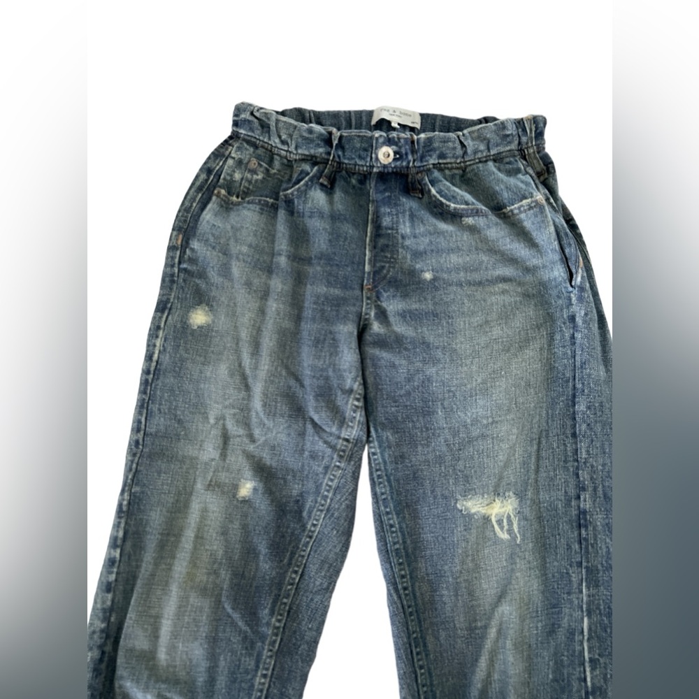 rag & bone Light Blue Washed Denim Jogger Jeans - Picture 2 of 13